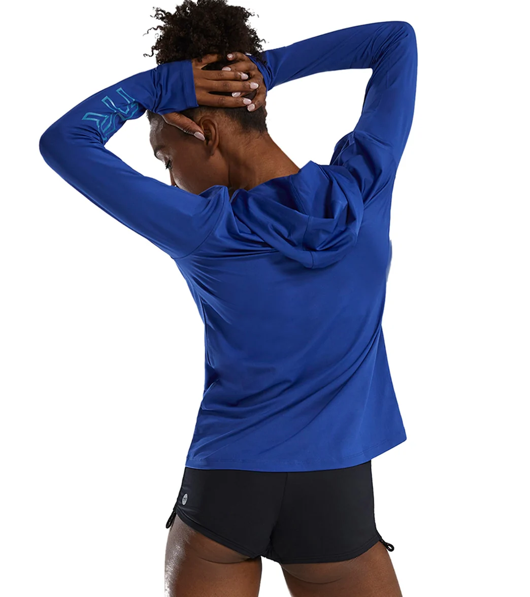 TYR Women's SunDefense Long Sleeve Hooded UPF 50+ Swim Shirt - Image 69
