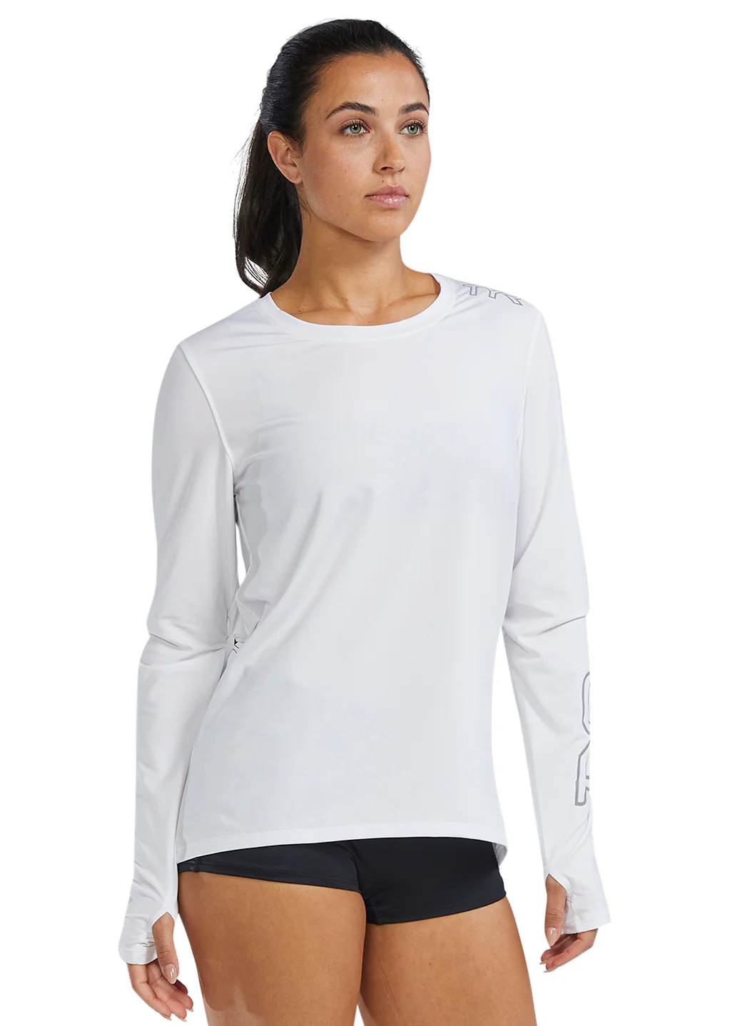 TYR Women's SunDefense Long Sleeve UPF 50+ Swim Shirt - Image 3