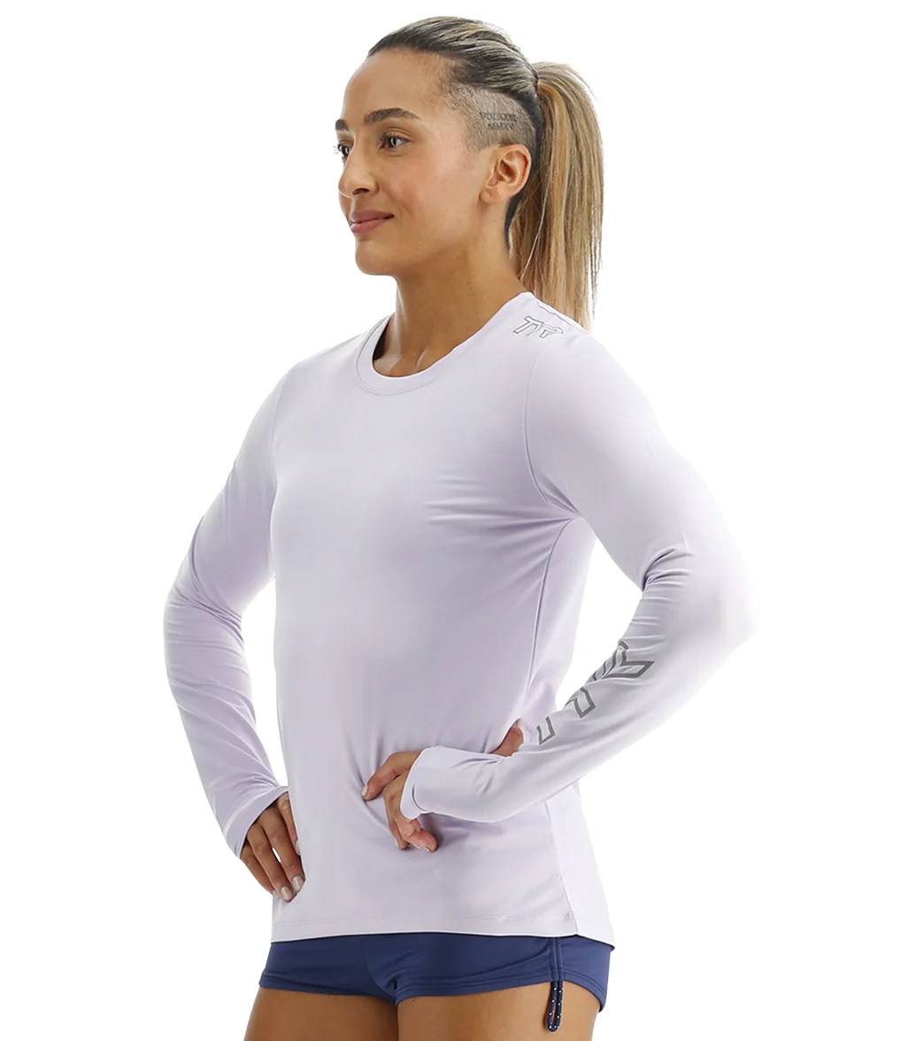 TYR Women's SunDefense Long Sleeve UPF 50+ Swim Shirt - Image 31