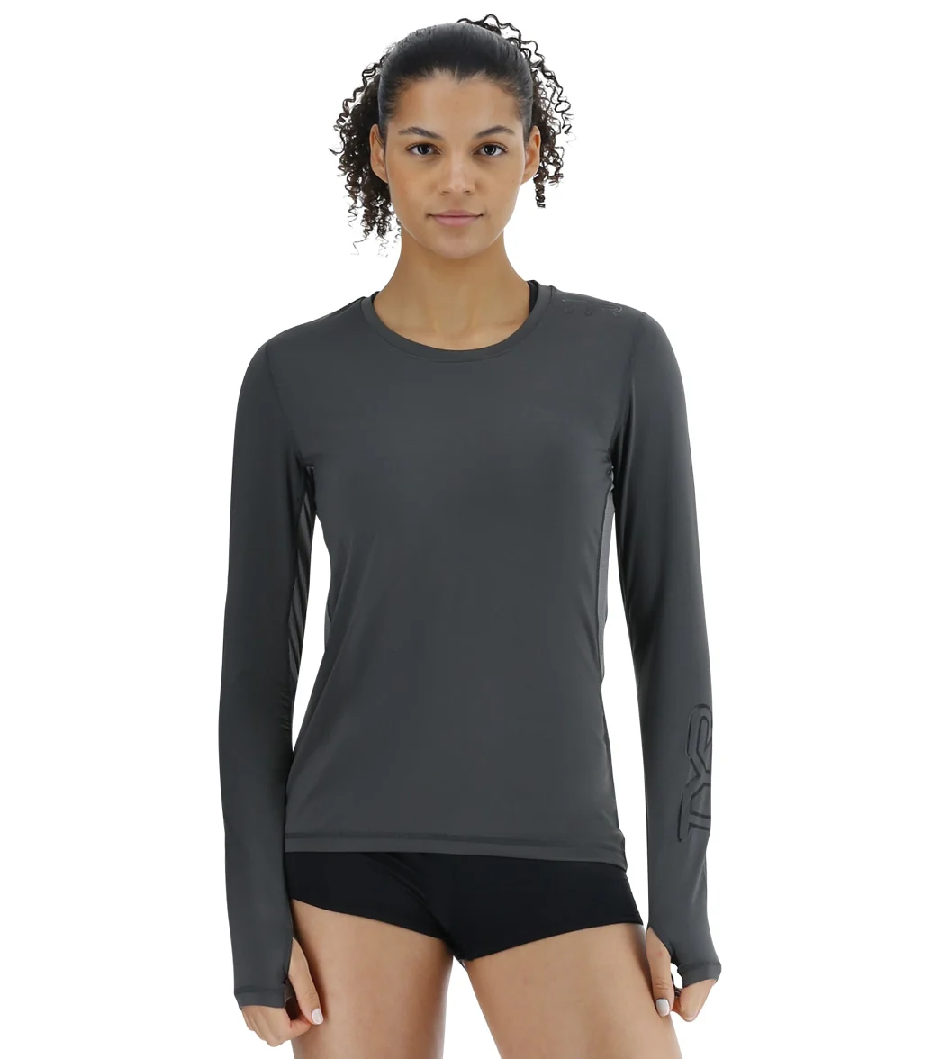 TYR Women's SunDefense Vented Long Sleeve UPF 50+ Swim Shirt - Image 10