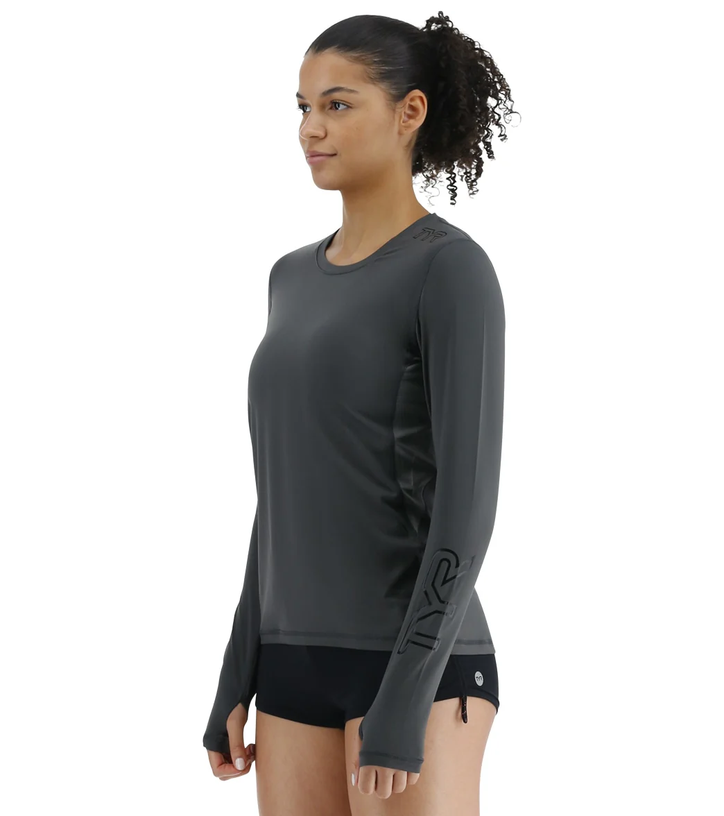 TYR Women's SunDefense Vented Long Sleeve UPF 50+ Swim Shirt - Image 15
