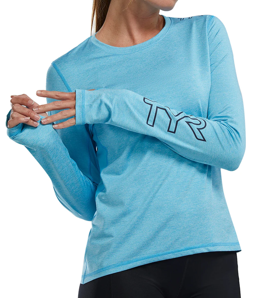 TYR Women's SunDefense Vented Long Sleeve UPF 50+ Swim Shirt - Image 23