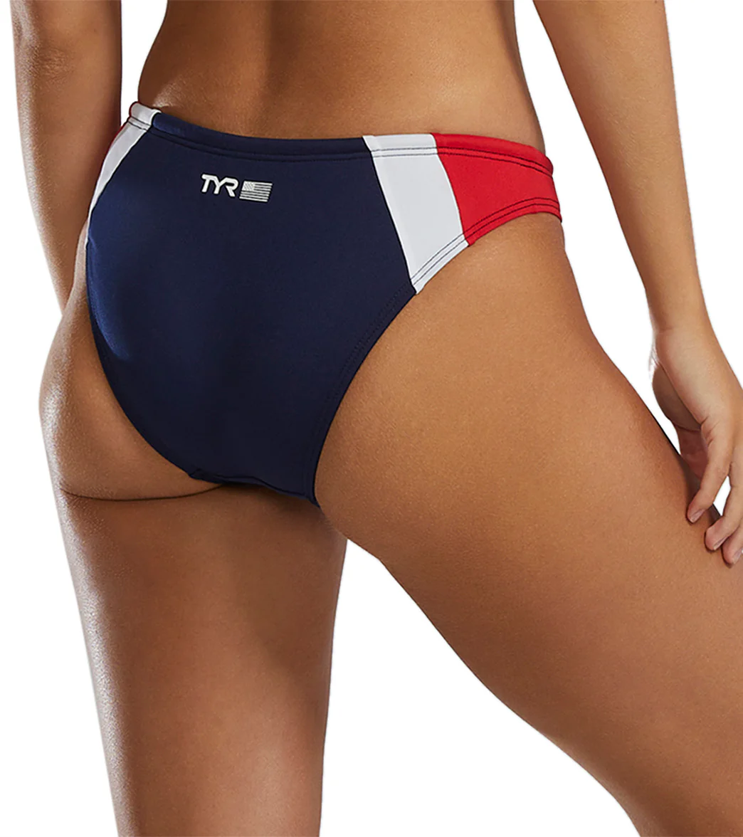 TYR Women's USA Classic Full Coverage Bikini Bottom - Image 2
