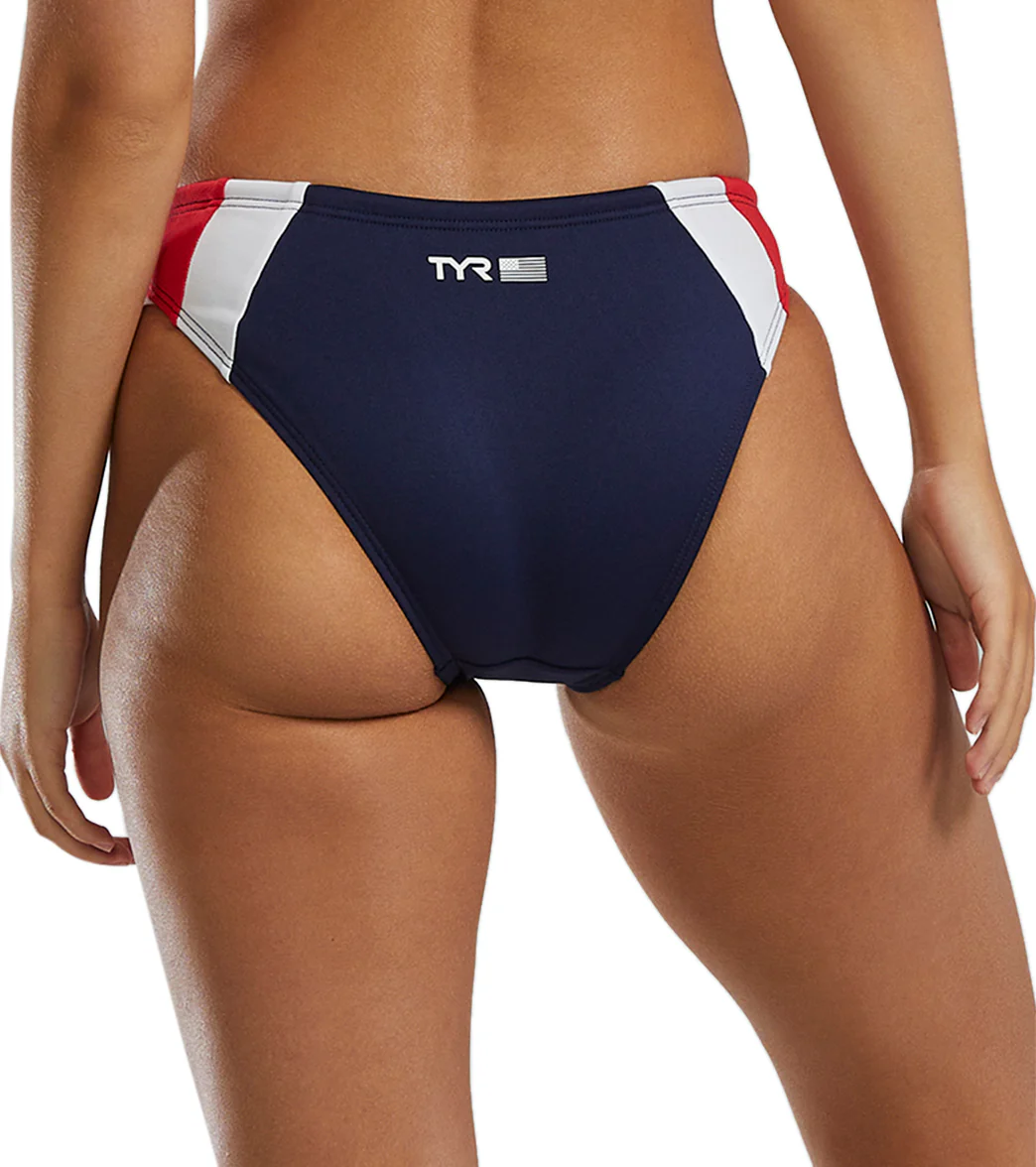 TYR Women's USA Classic Full Coverage Bikini Bottom - Image 3