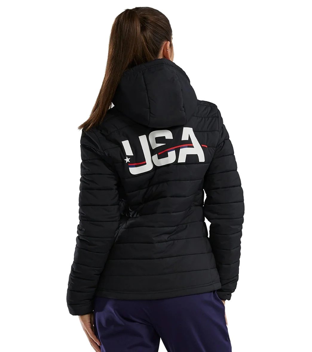 TYR Women's USA Hydrosphere Mission Puffer Jacket - Image 3