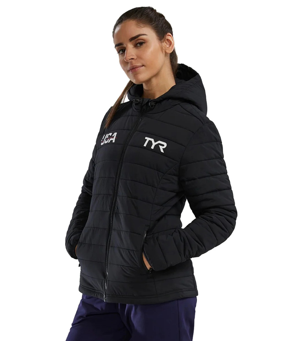 TYR Women's USA Hydrosphere Mission Puffer Jacket - Image 4