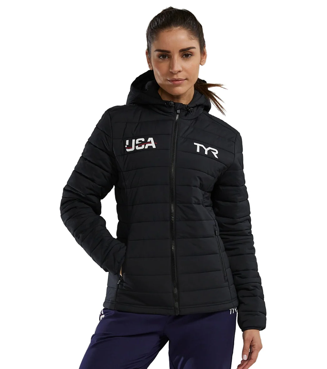 TYR Women's USA Hydrosphere Mission Puffer Jacket - Image 8