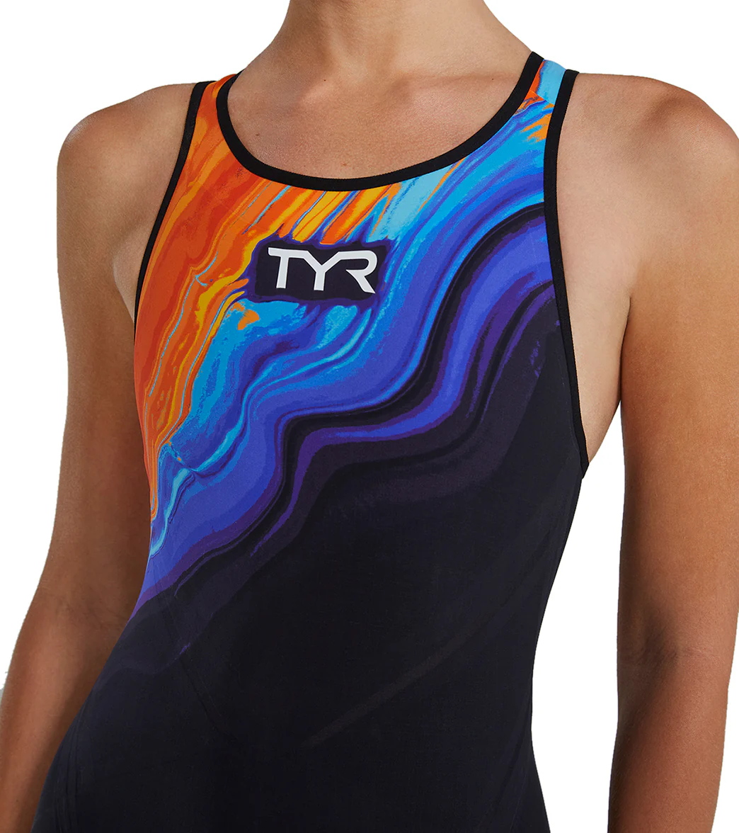 TYR Women's Venzo Volconyx Open Back Tech Suit Swimsuit - Image 6