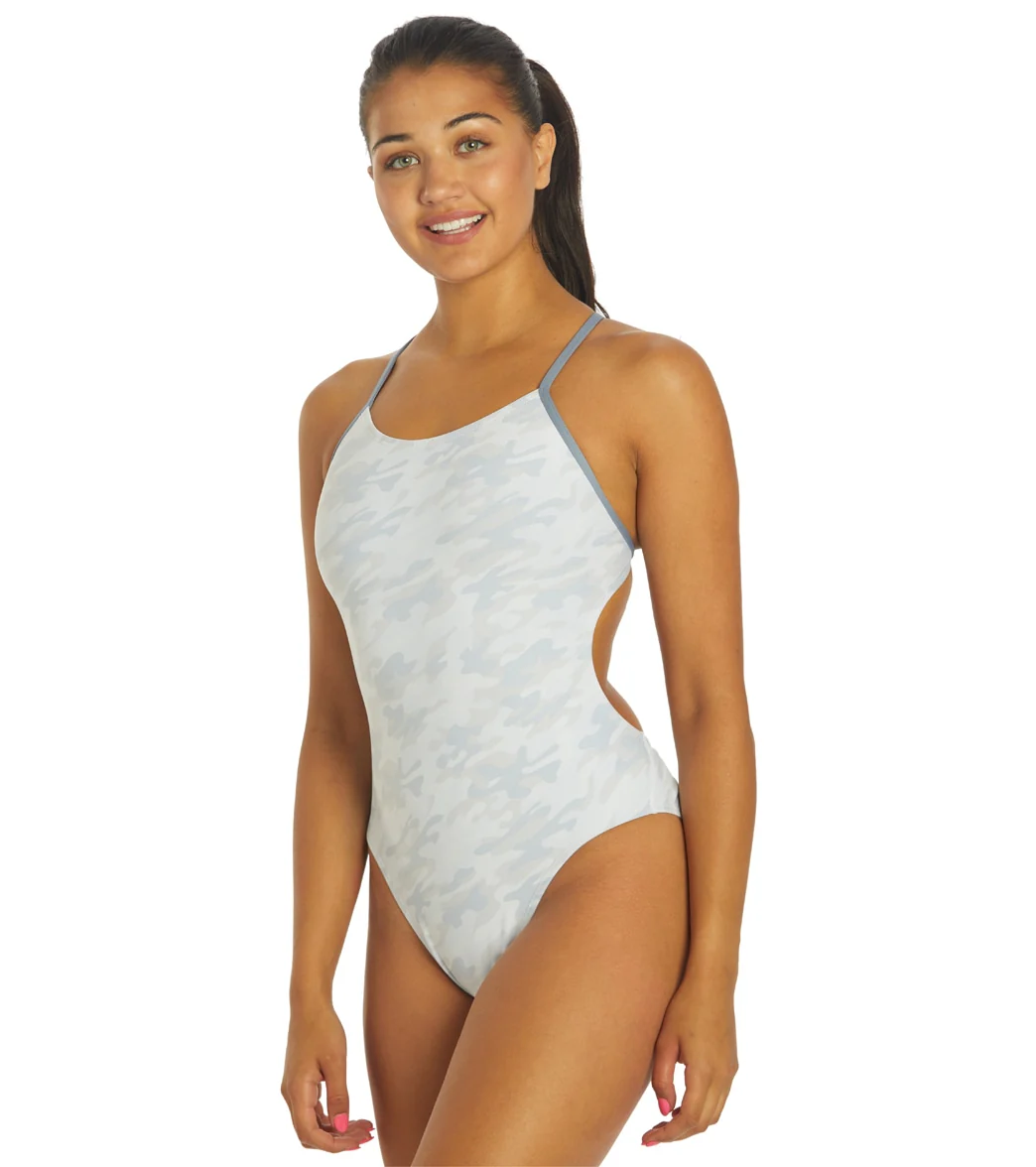 TYR Women's Whiteout Camo Cutoutfit One Piece Swimsuit - Image 4