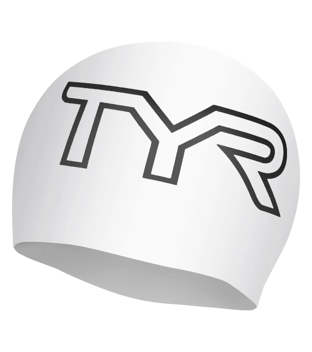 TYR Wrinkle-Free Large Logo Silicone Swim Cap - Image 10