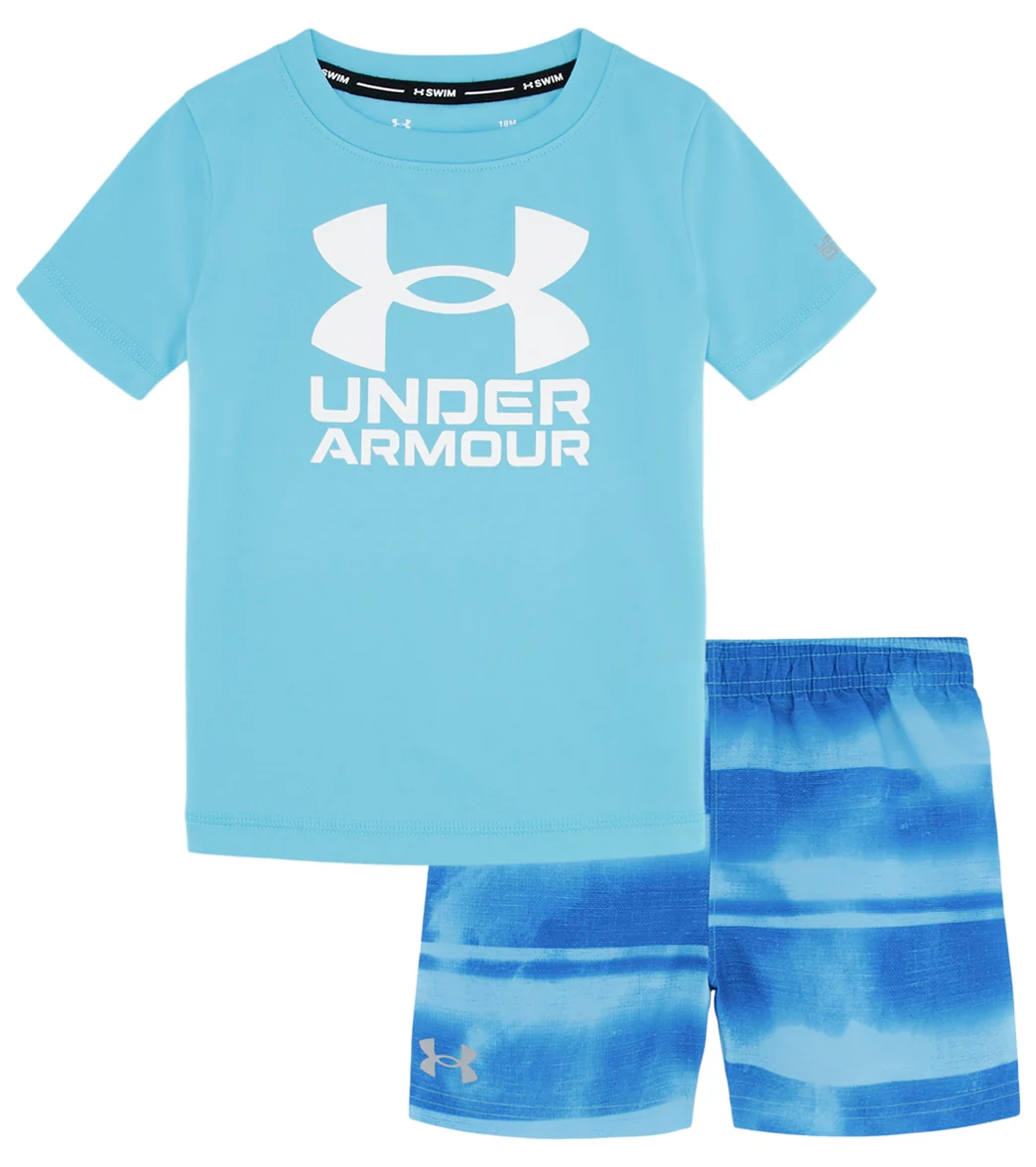 Under Armour Boys' Gated Stripe Swim Set (Baby, Toddler, Little Kid) - Image 5