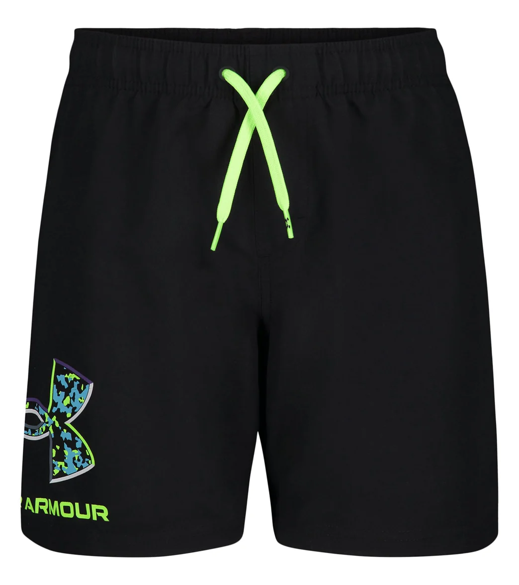 Under Armour Boys' UA Crystal Speckle Logo Volley Shorts (Little Kid) - Image 12