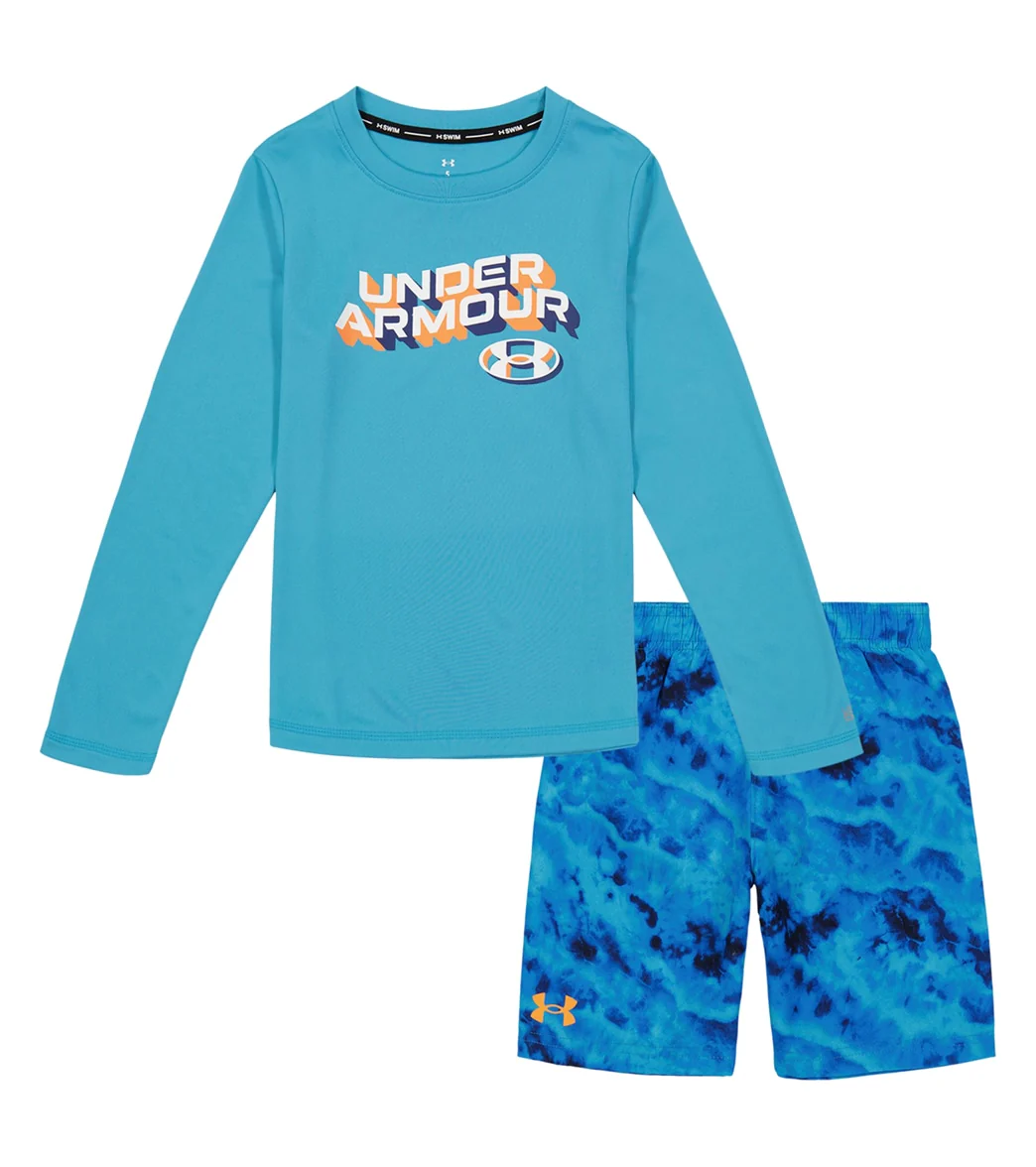Under Armour Boys' UA Ridge Dye Long Sleeve Swim Set (Toddler) - Image 4