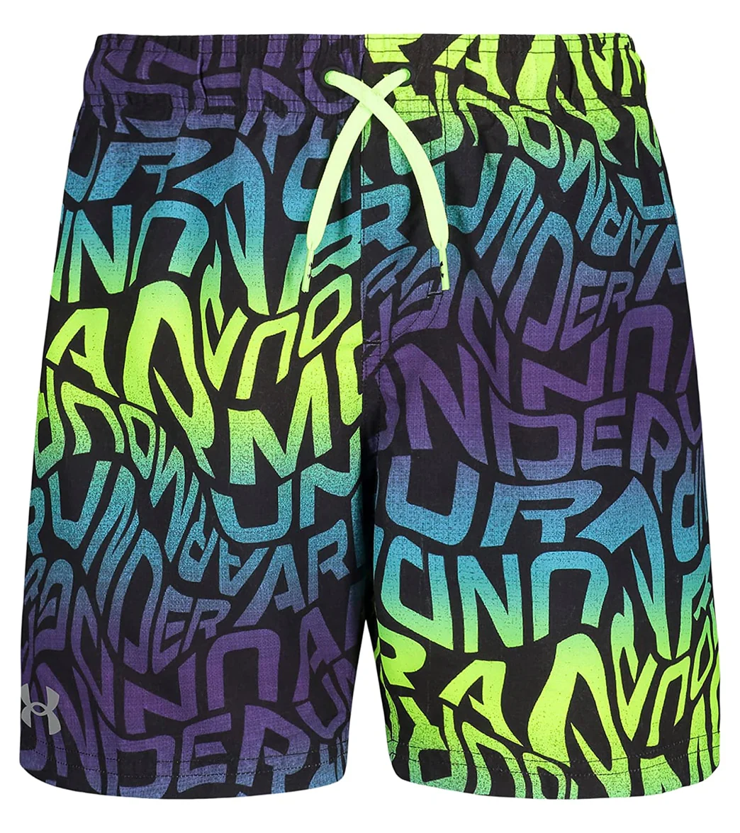 Under Armour Boys' UA Warp Logo Swim Trunks (Little Kid, Big Kid) - Image 2