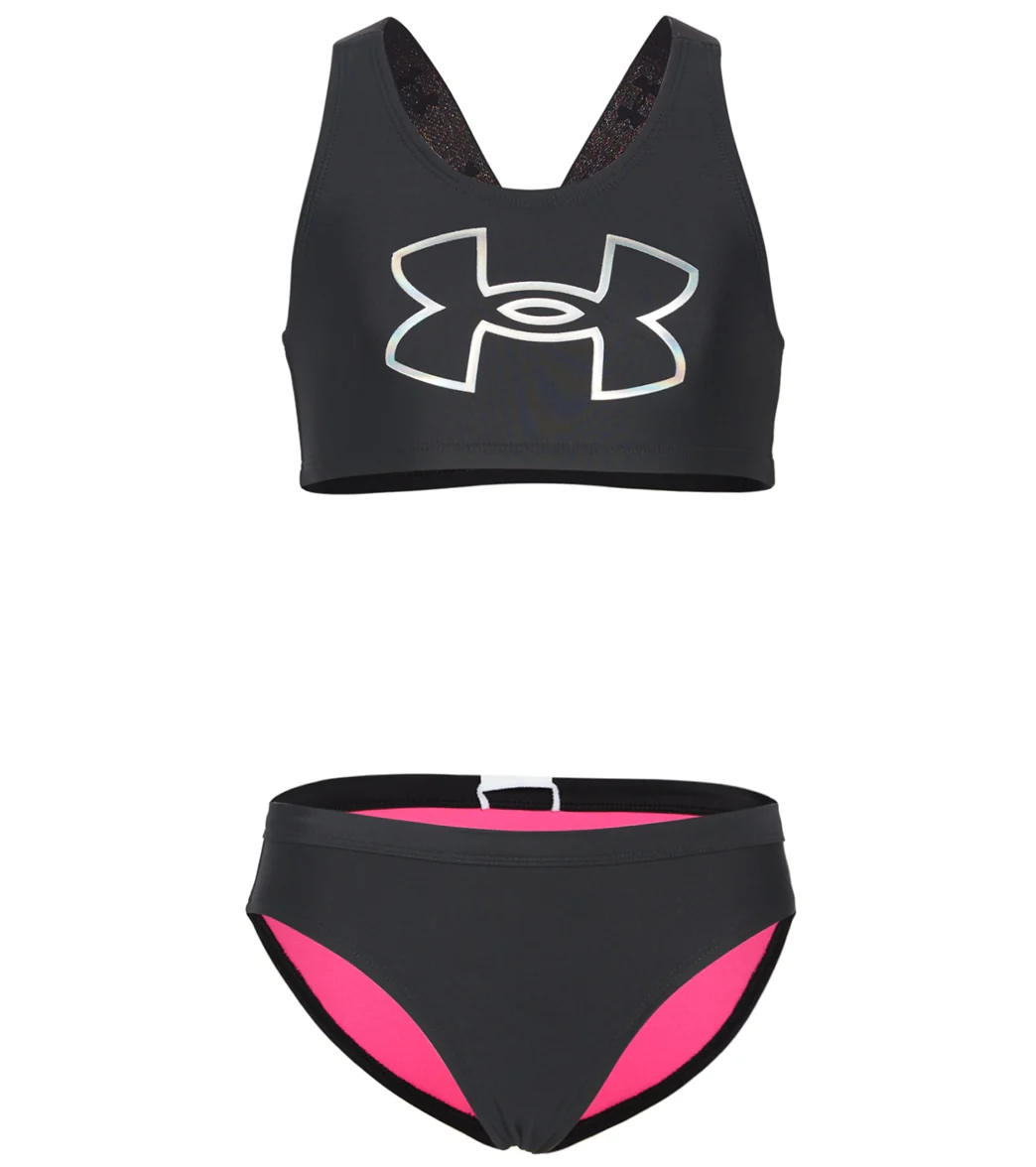 Under Armour Girls' Racer Bikini (Little Kid, Big Kid) - Image 8