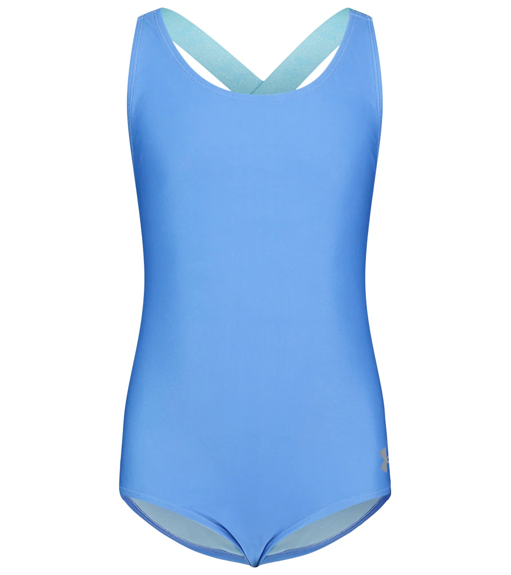 Under Armour Girls' Racer One Piece Swimsuit (Little Kid) - Image 4