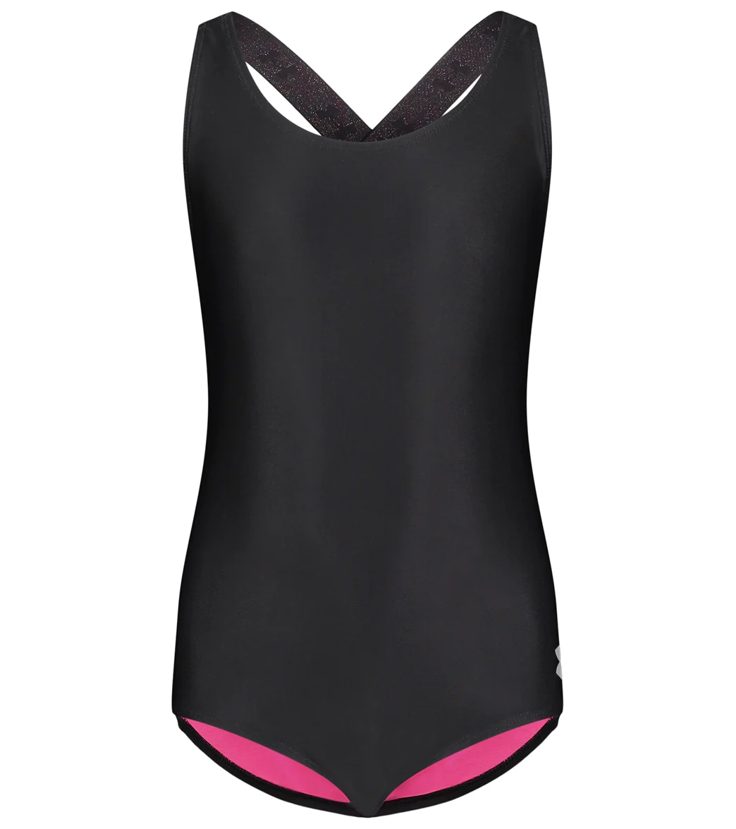 Under Armour Girls' Racer One Piece Swimsuit (Little Kid) - Image 9