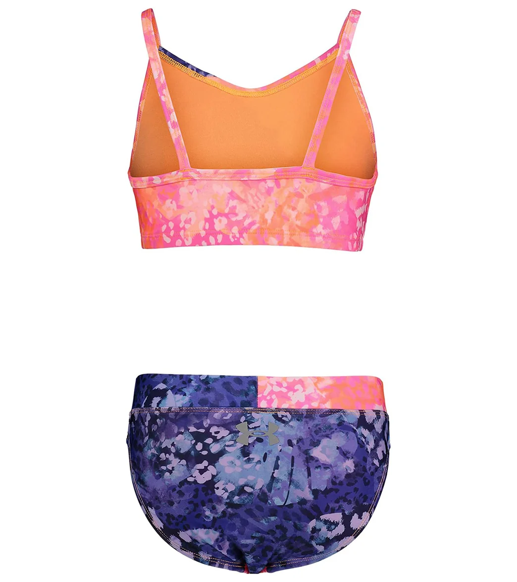 Under Armour Girls' UA Animal Tropic Two Piece Bikini Set (Little Kid) - Image 2