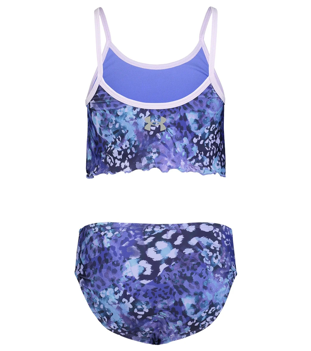 Under Armour Girls' UA Animal Tropic Two Piece Midkini Set (Big Kid) - Image 2