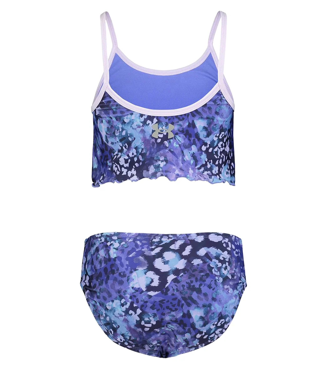 Under Armour Girls' UA Animal Tropic Two Piece Midkini Set (Little Kid) - Image 2