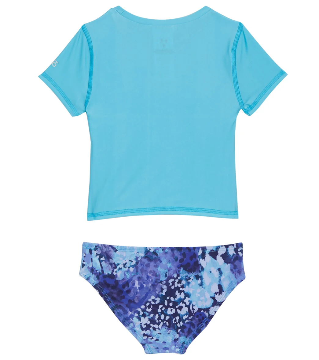 Under Armour Girls' UA Animal Tropic Two Piece Rashguard Set (Big Kid) - Image 2