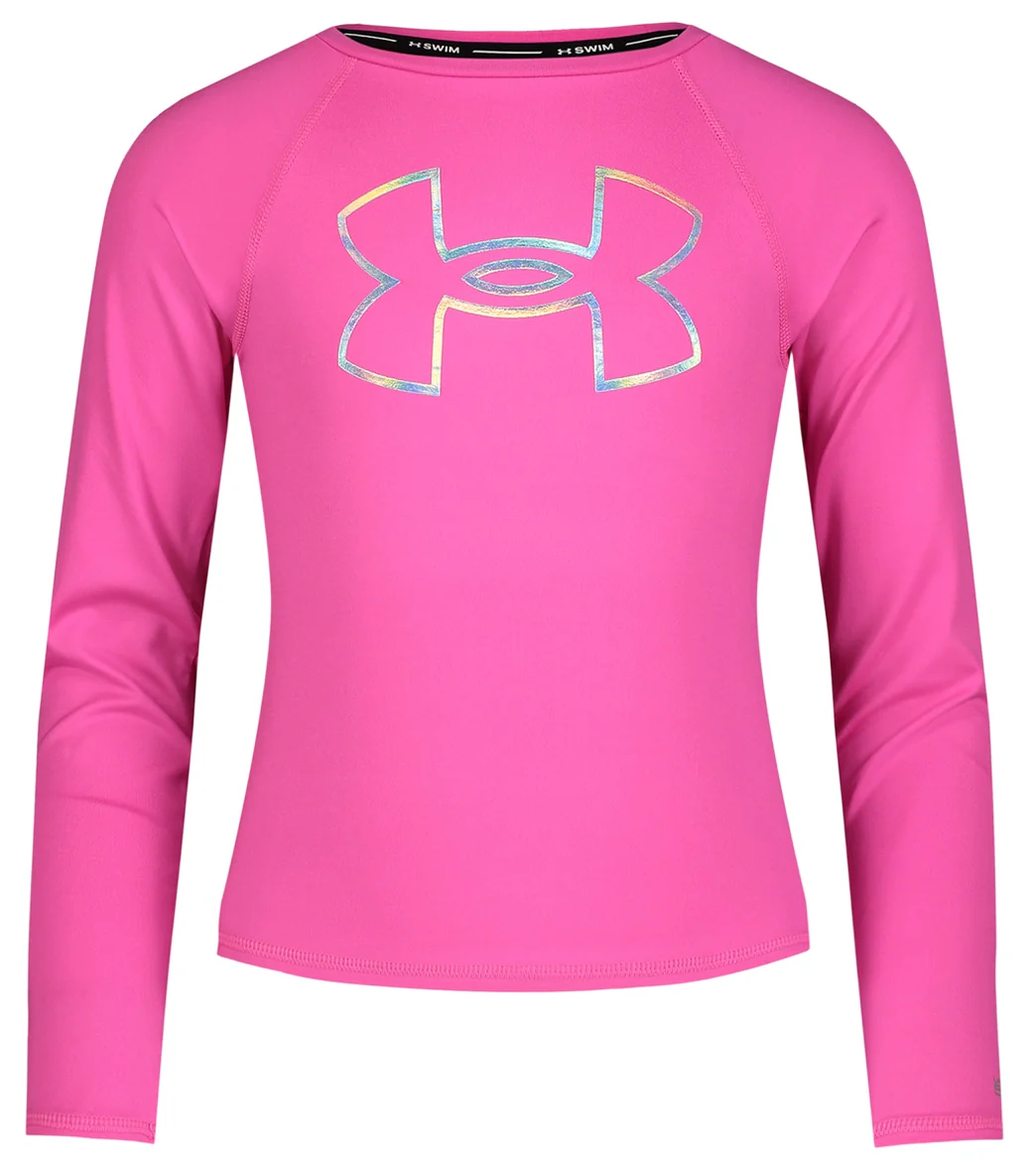 Under Armour Girls' UA Core Rashguard (Big Kid) - Image 3