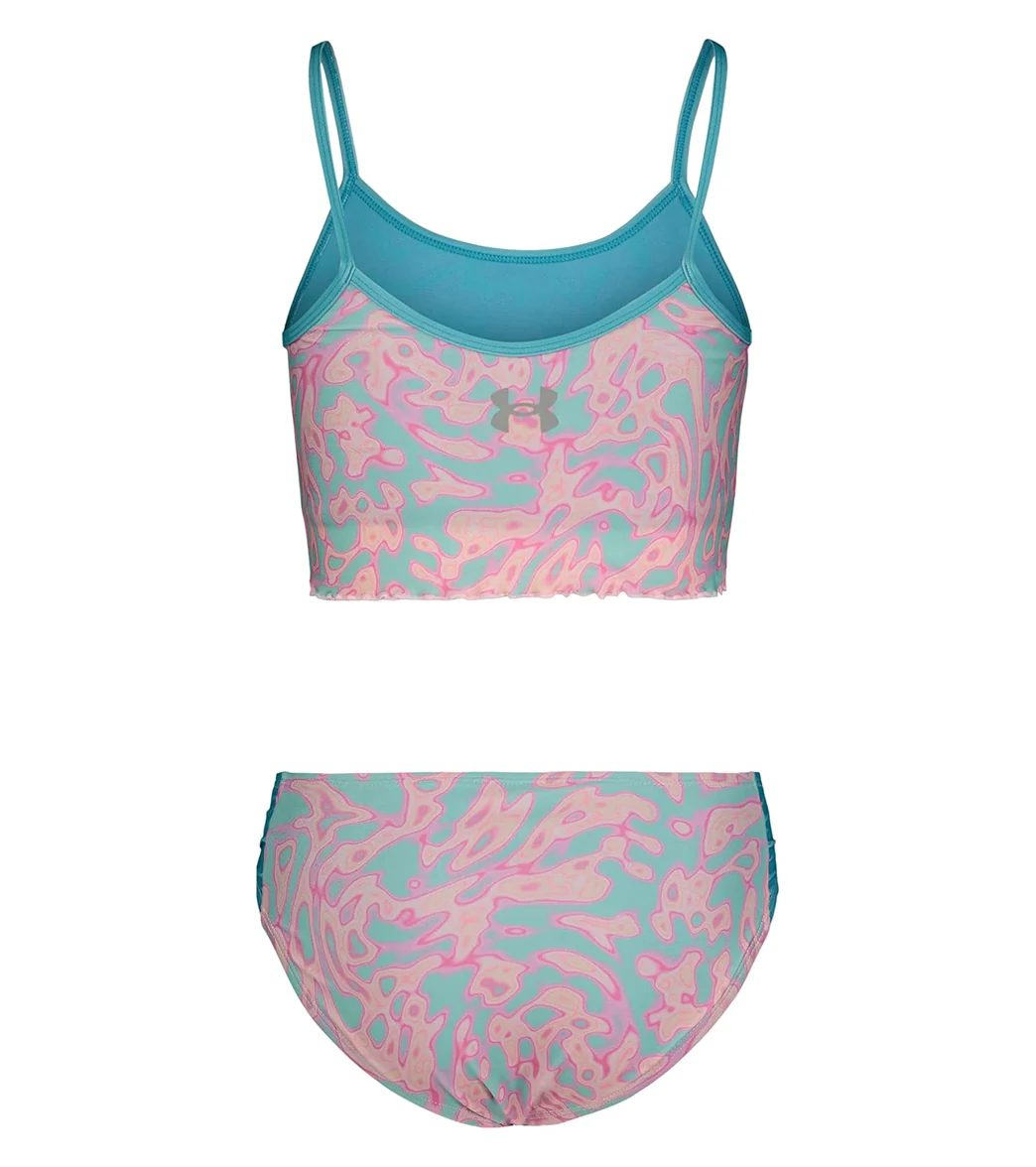 Under Armour Girls' UA Lave Pool Two Piece Midkini Set (Little Kid) - Image 2