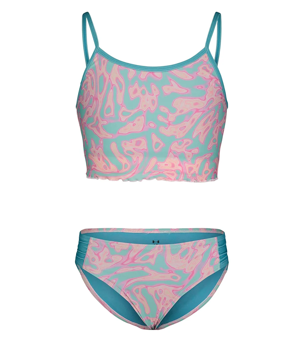 Under Armour Girls' UA Lave Pool Two Piece Midkini Set (Little Kid) - Image 5