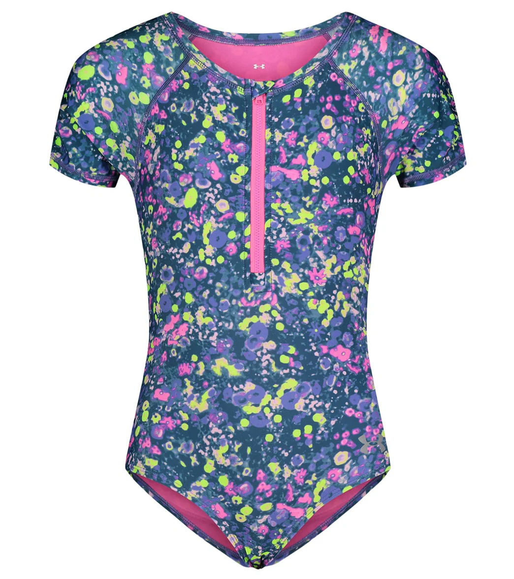Under Armour Girls' UA Micro Meadow Long Sleeve One Piece Swimsuit (Baby, Toddler, Little Kid, Big Kid) - Image 5