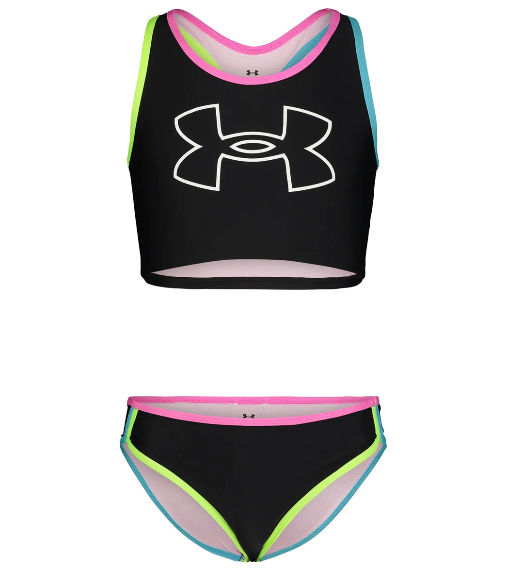 Under Armour Girls' UA Racer Two Piece Midkini Set (Big Kid) - Image 4