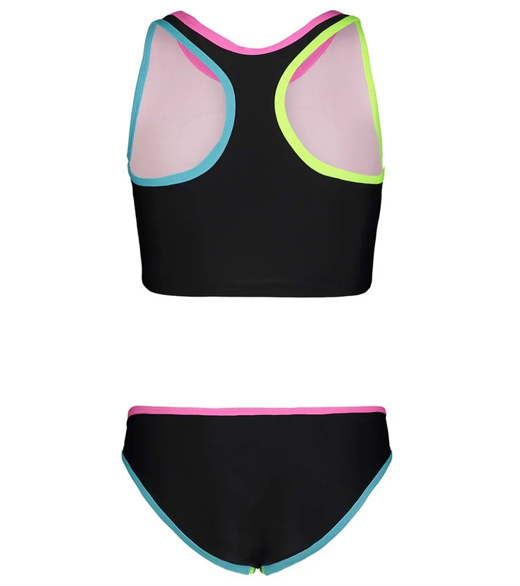 Under Armour Girls' UA Racer Two Piece Midkini Set (Little Kid) - Image 2