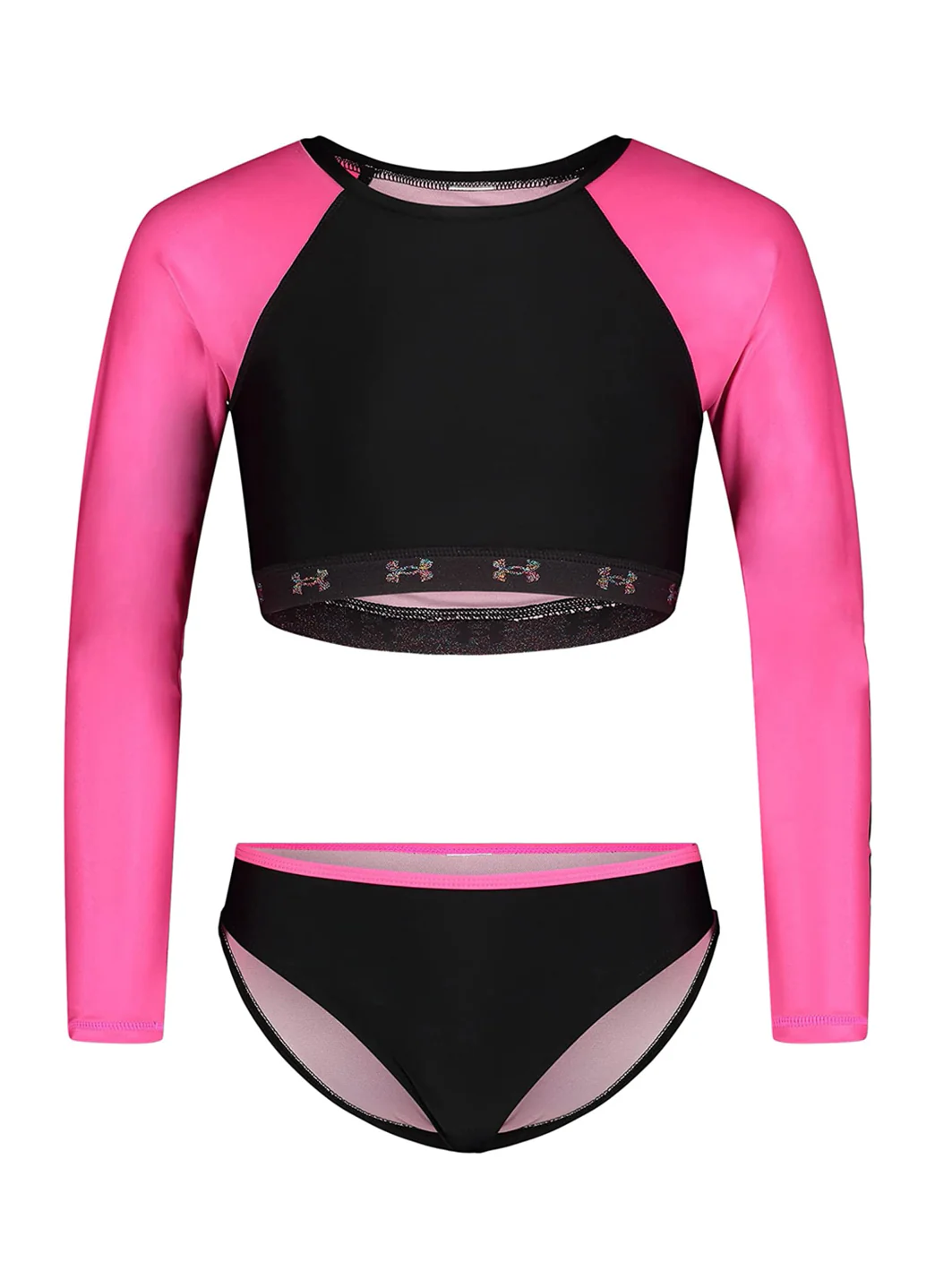 Under Armour Girls' UA Two Piece Rashguard Set (Little Kid, Big Kid)