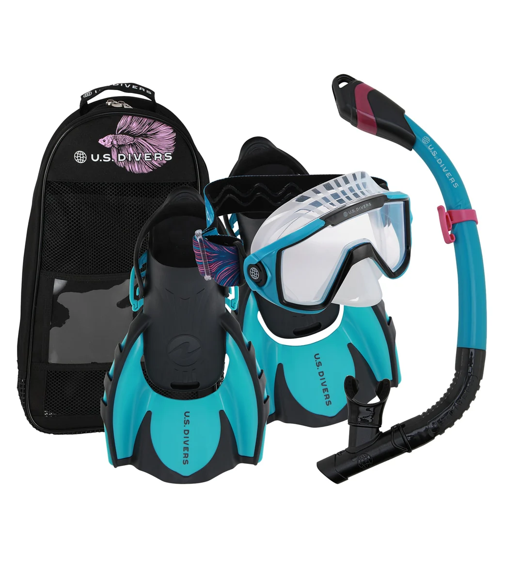 U.S. Divers Avila 2.0 Paradise Beta Mask & Fins Snorkle Set