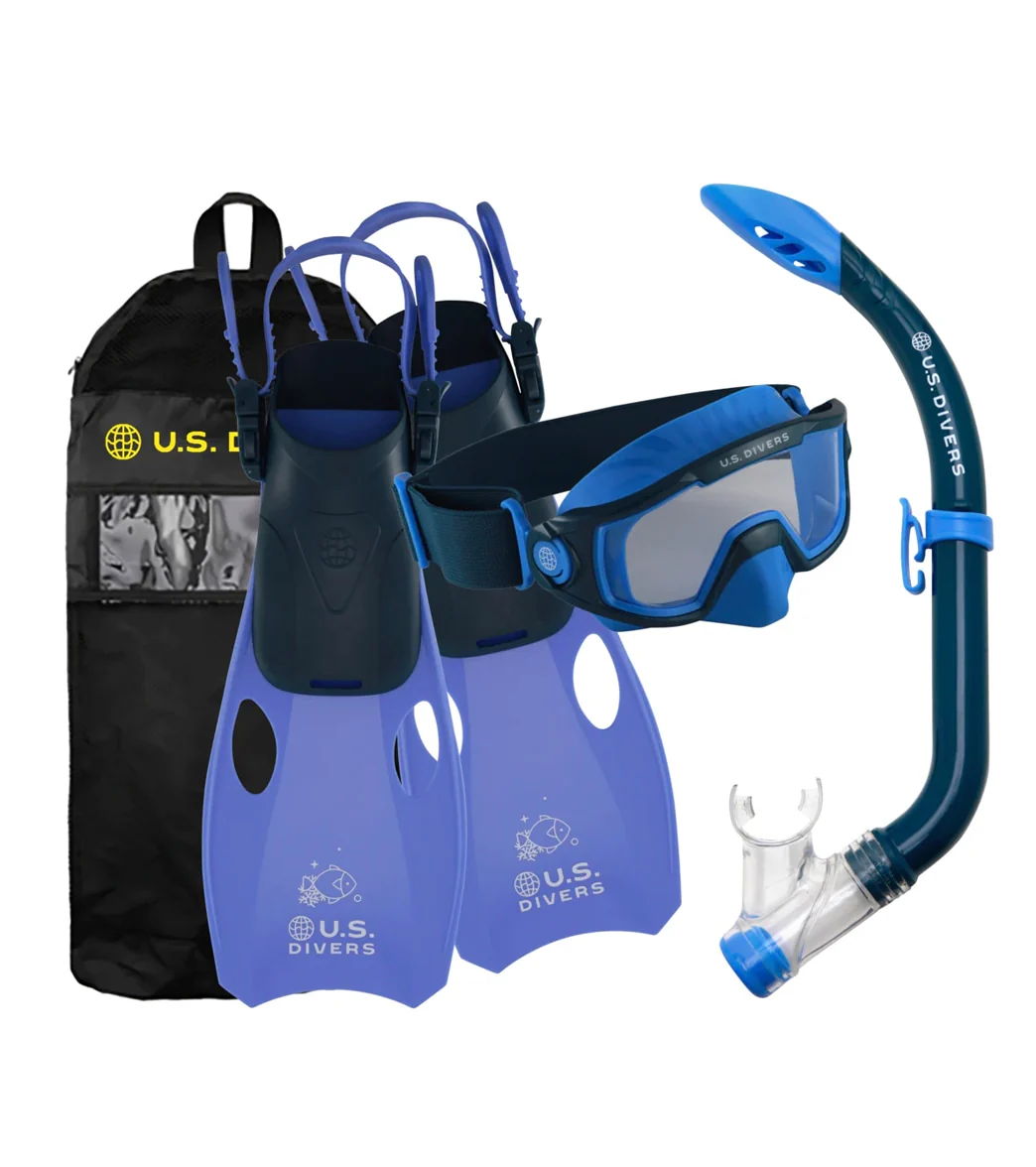 U.S. Divers Kids' Avila 2.0 Paradise Mask & Fins Snorkle Set (Kid's 4+) - Image 4