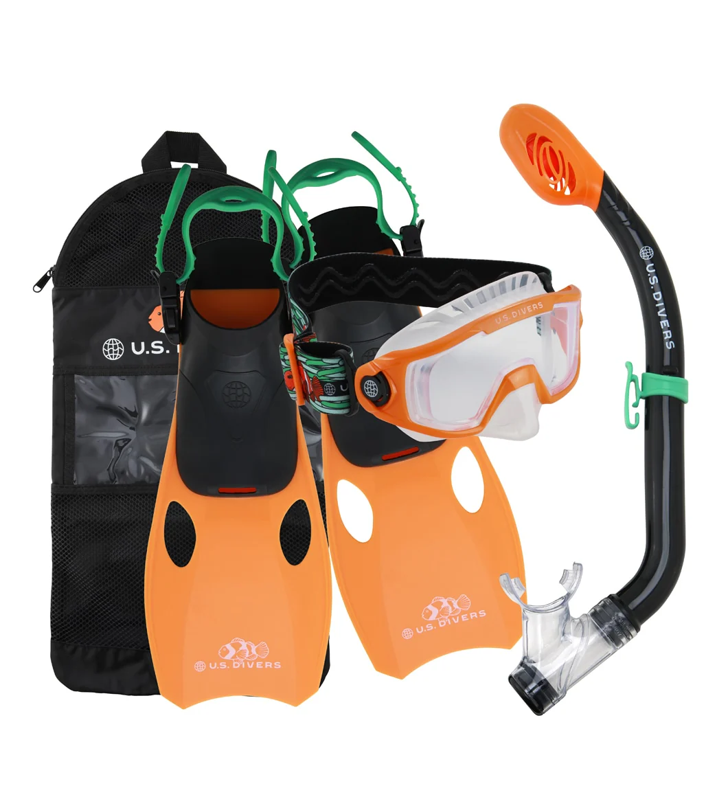 U.S. Divers Kids' Avila 2.0 Paradise Mask & Fins Snorkle Set (Kid's 4+) - Image 3