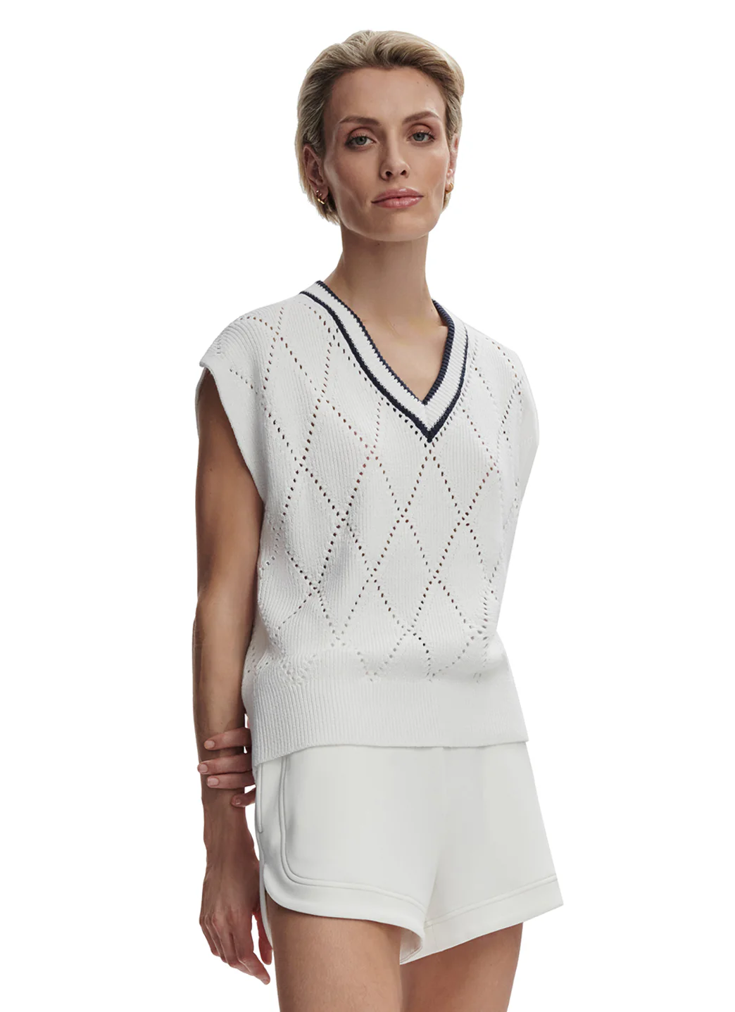 Varley Beaton Diamond Knit Top - Image 4