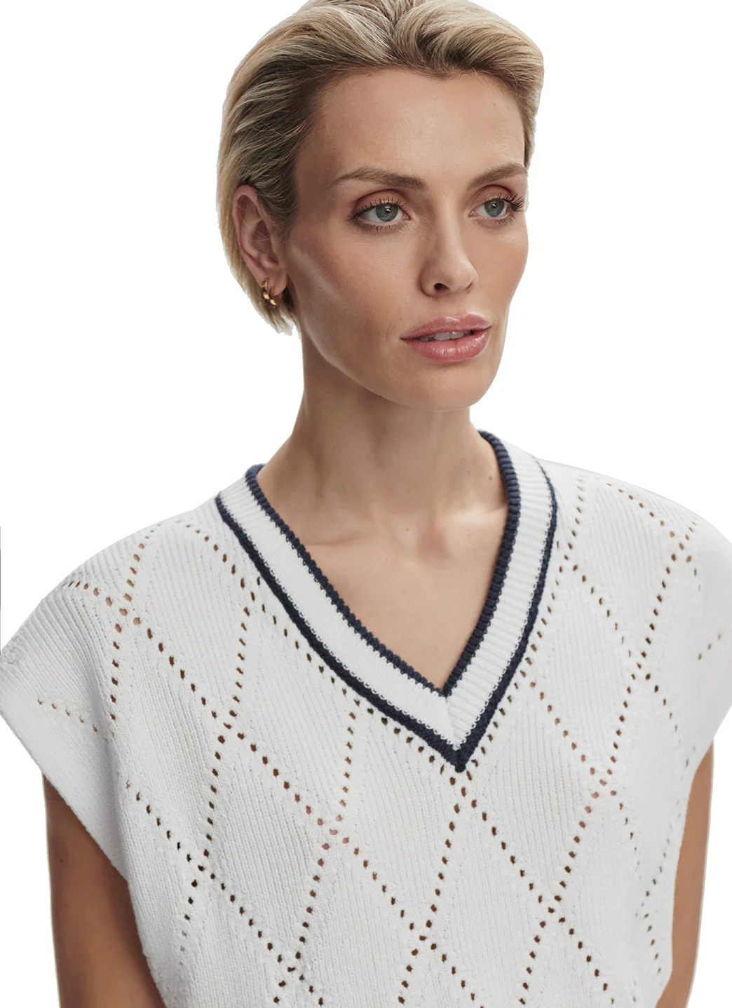 Varley Beaton Diamond Knit Top - Image 6