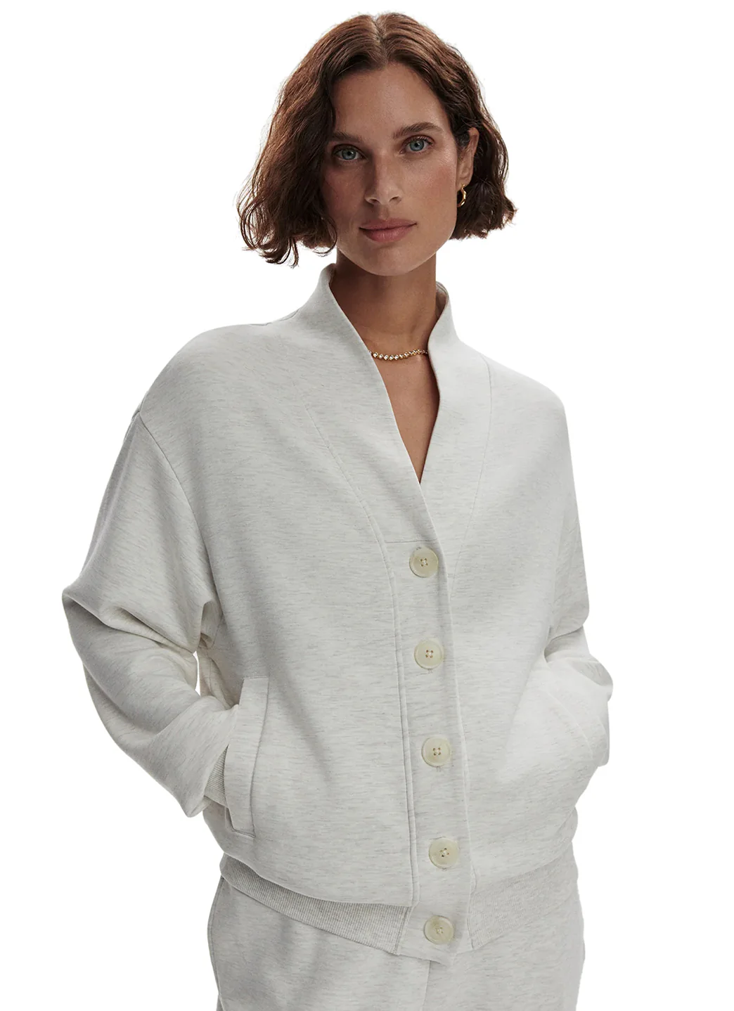 Varley Celeste Button Through Sweater Cardigan - Image 3