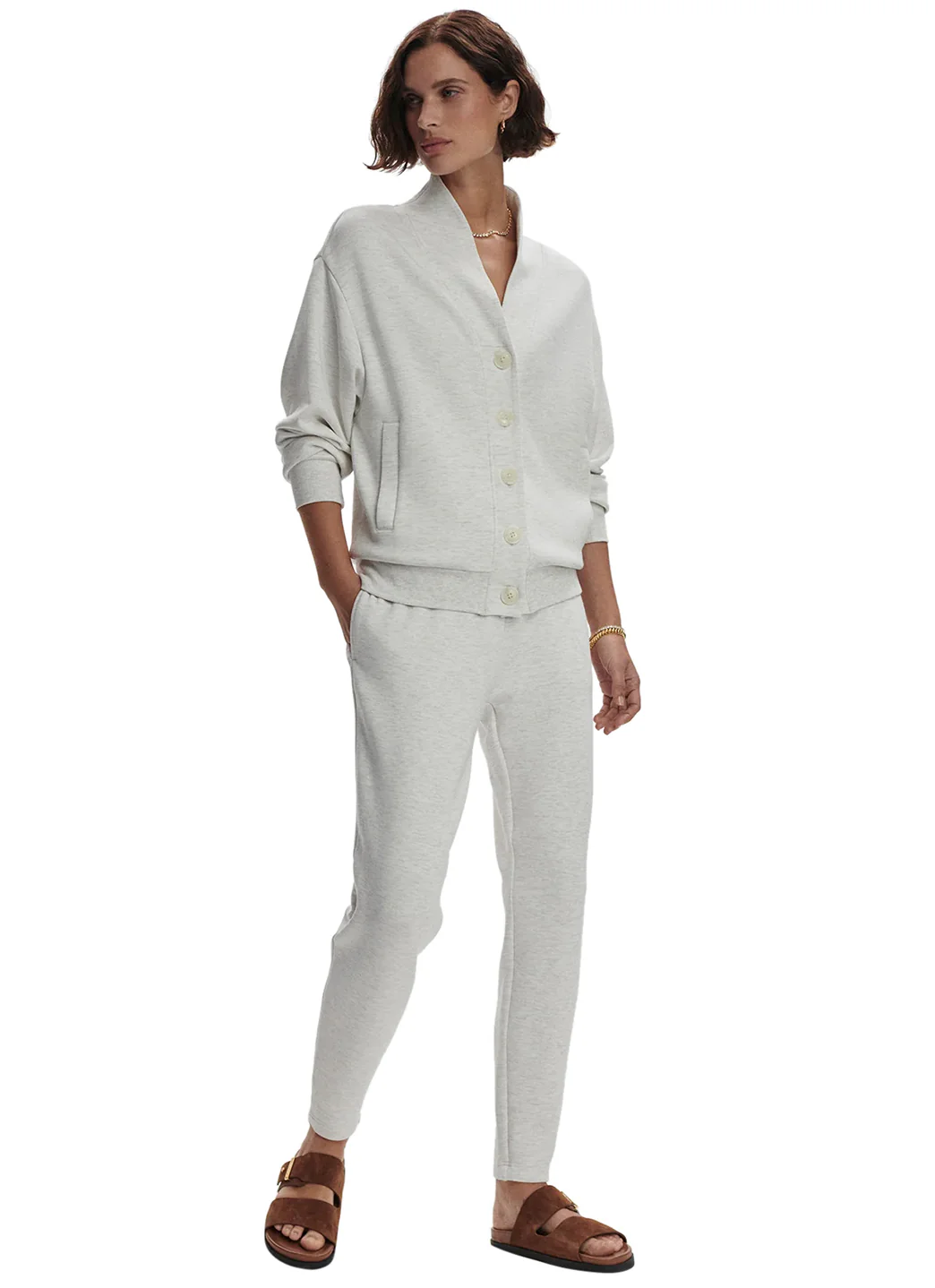 Varley Celeste Button Through Sweater Cardigan - Image 5