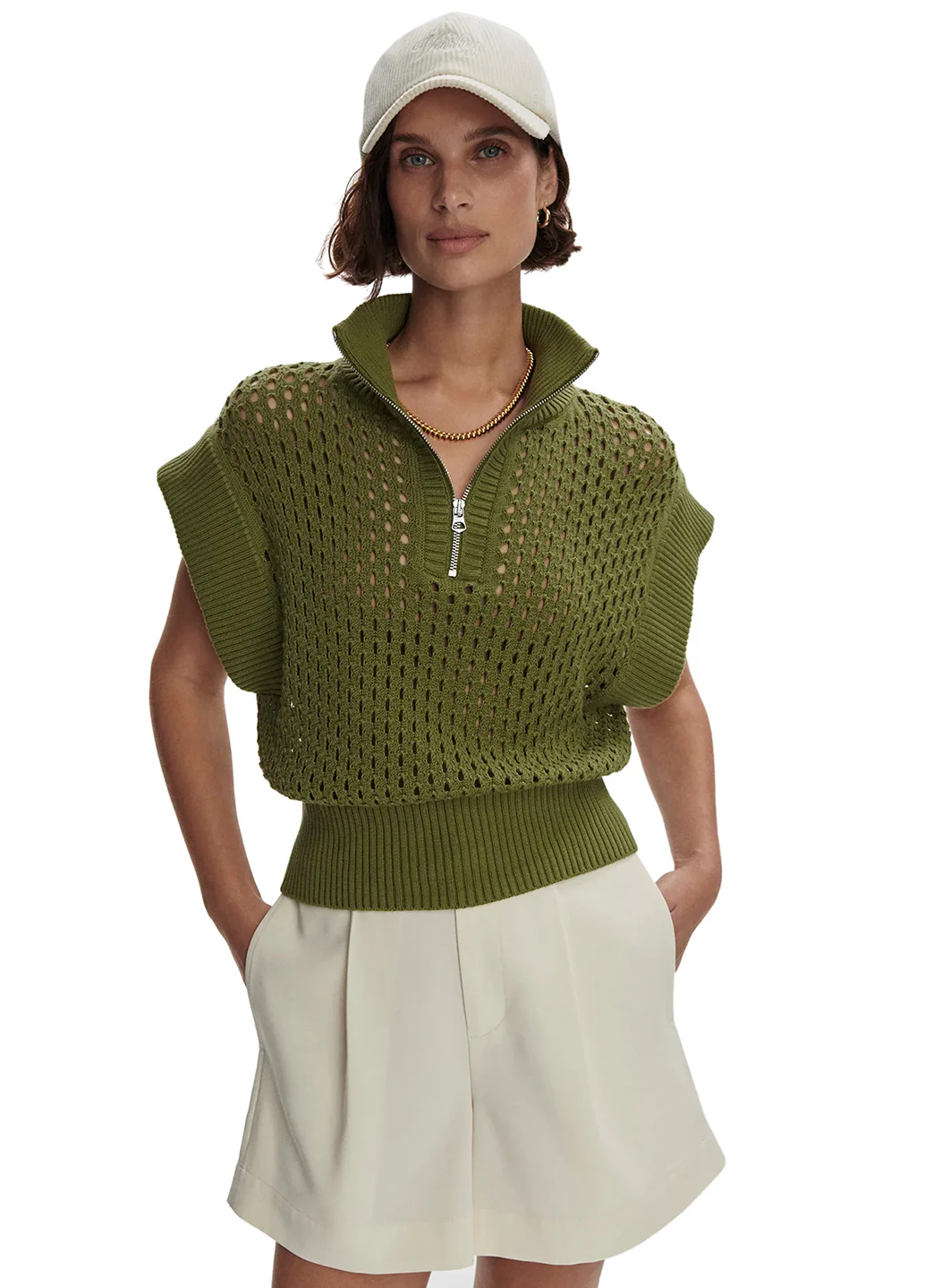 Varley Gaines Half Zip Knit Top - Image 7