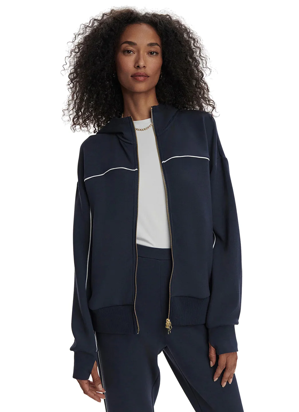 Varley Gia Zip Through Hooded Sweater Jacket - Image 7