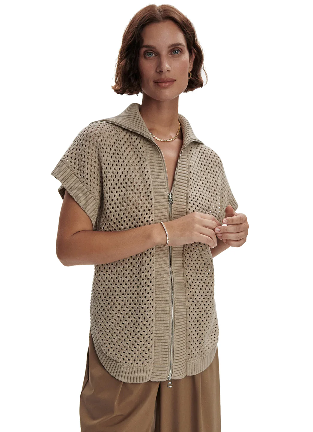 Varley Gianna Zip Through Sweater Vest - Image 3