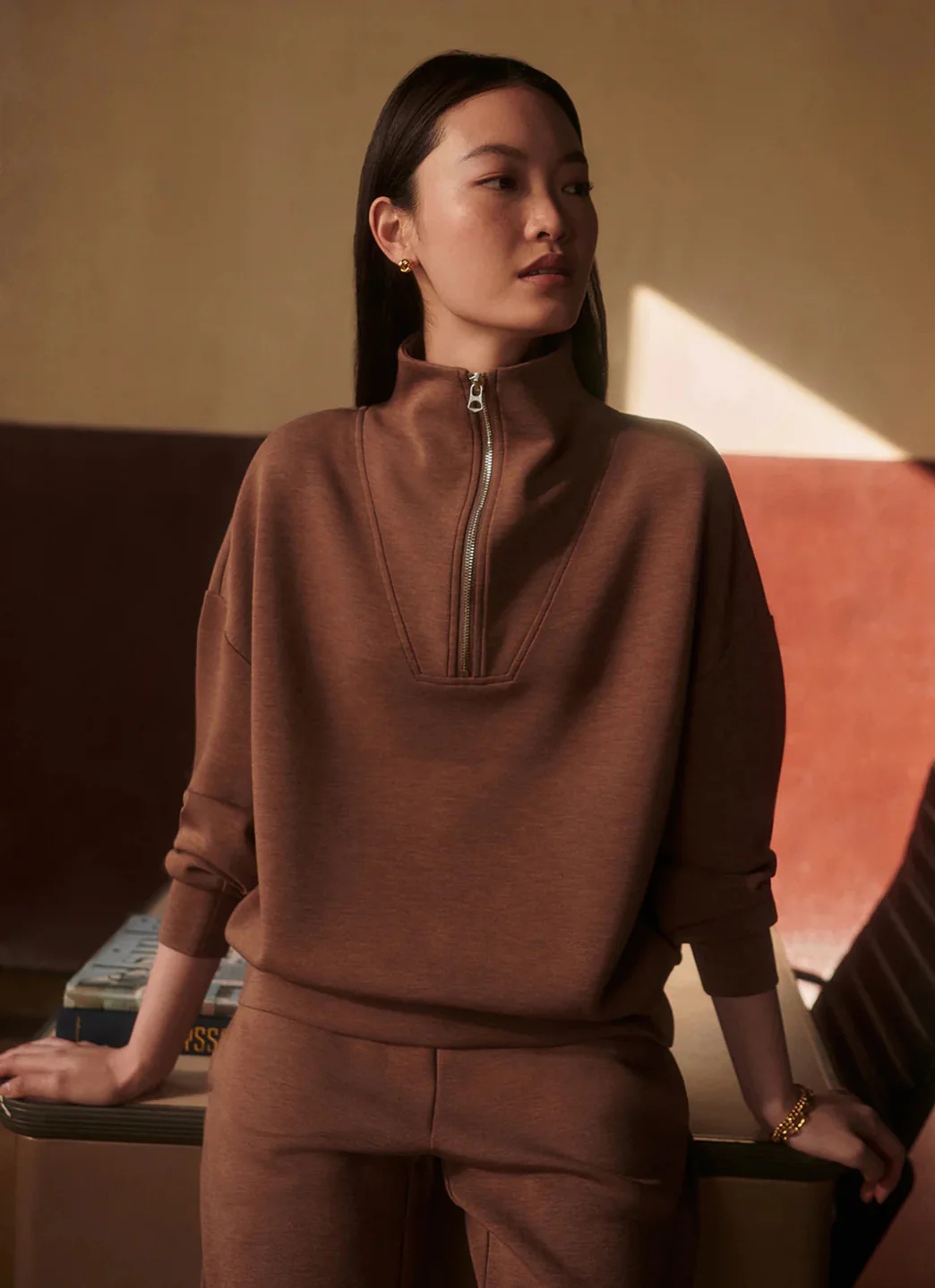 Varley Hawley Half Zip Sweatshirt - Image 2