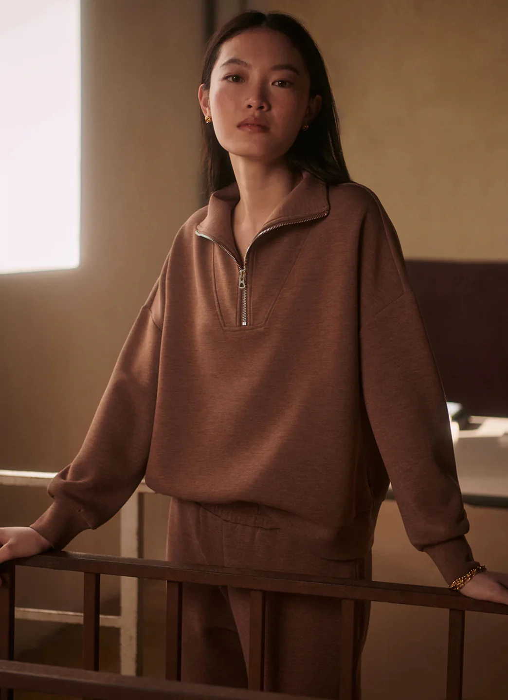 Varley Hawley Half Zip Sweatshirt - Image 3