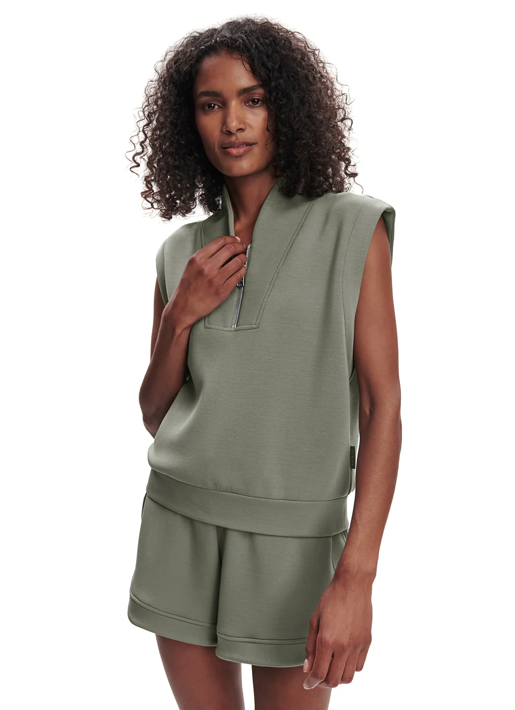 Varley Loretta Half Zip Sleeveless Sweatshirt - Image 5