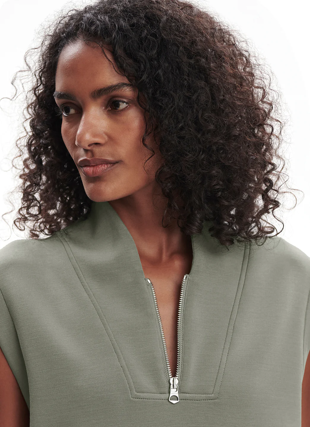 Varley Loretta Half Zip Sleeveless Sweatshirt - Image 6