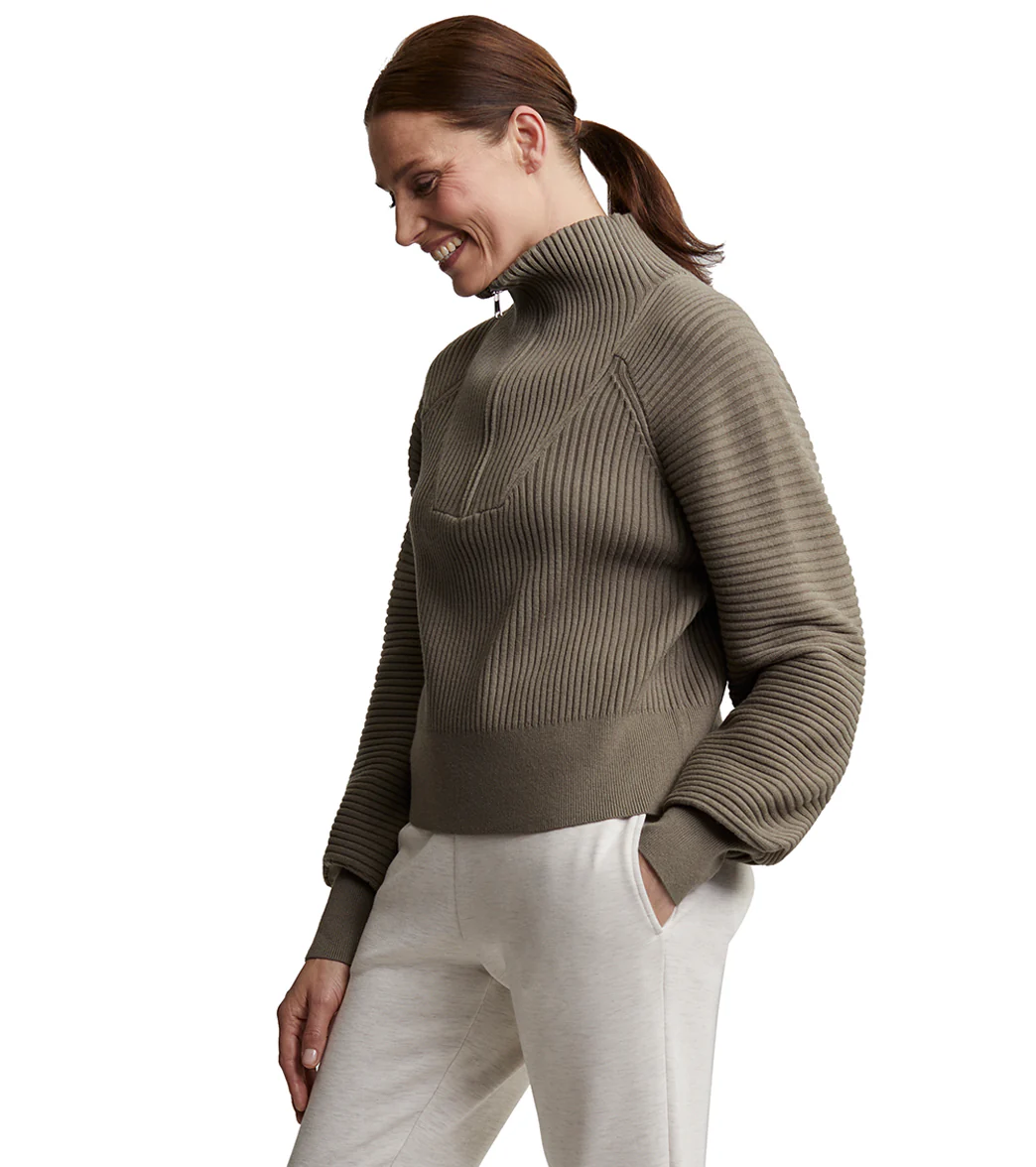 Varley Reid Half Zip Knit Sweater - Image 11