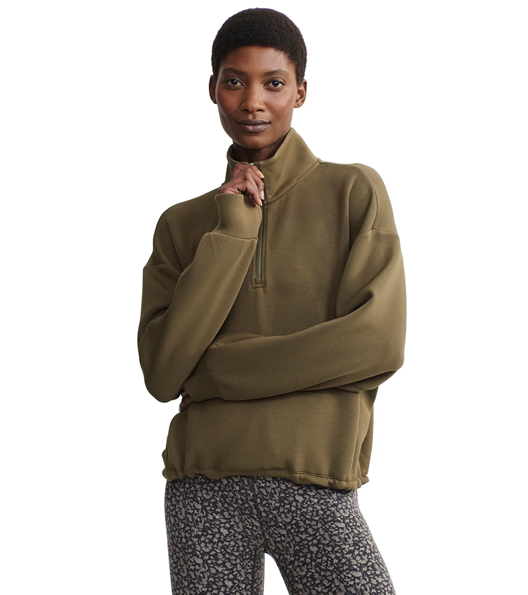 Varley Sian Cropped Half Zip Midlayer Pullover - Image 13