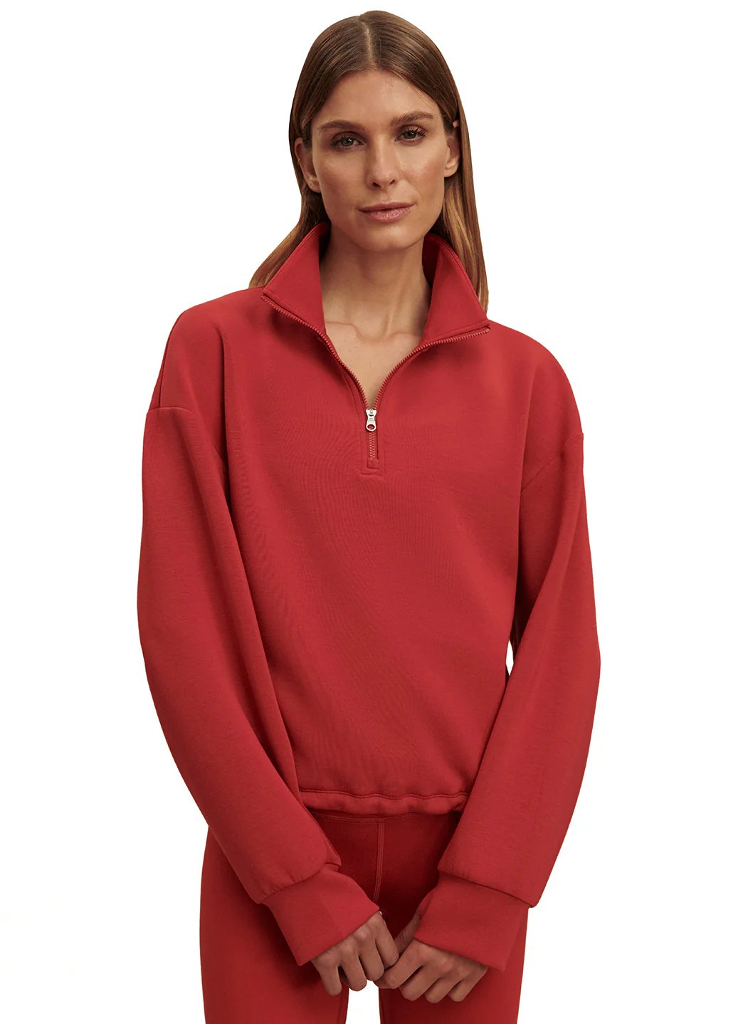 Varley Sian Cropped Half Zip Midlayer Pullover - Image 8