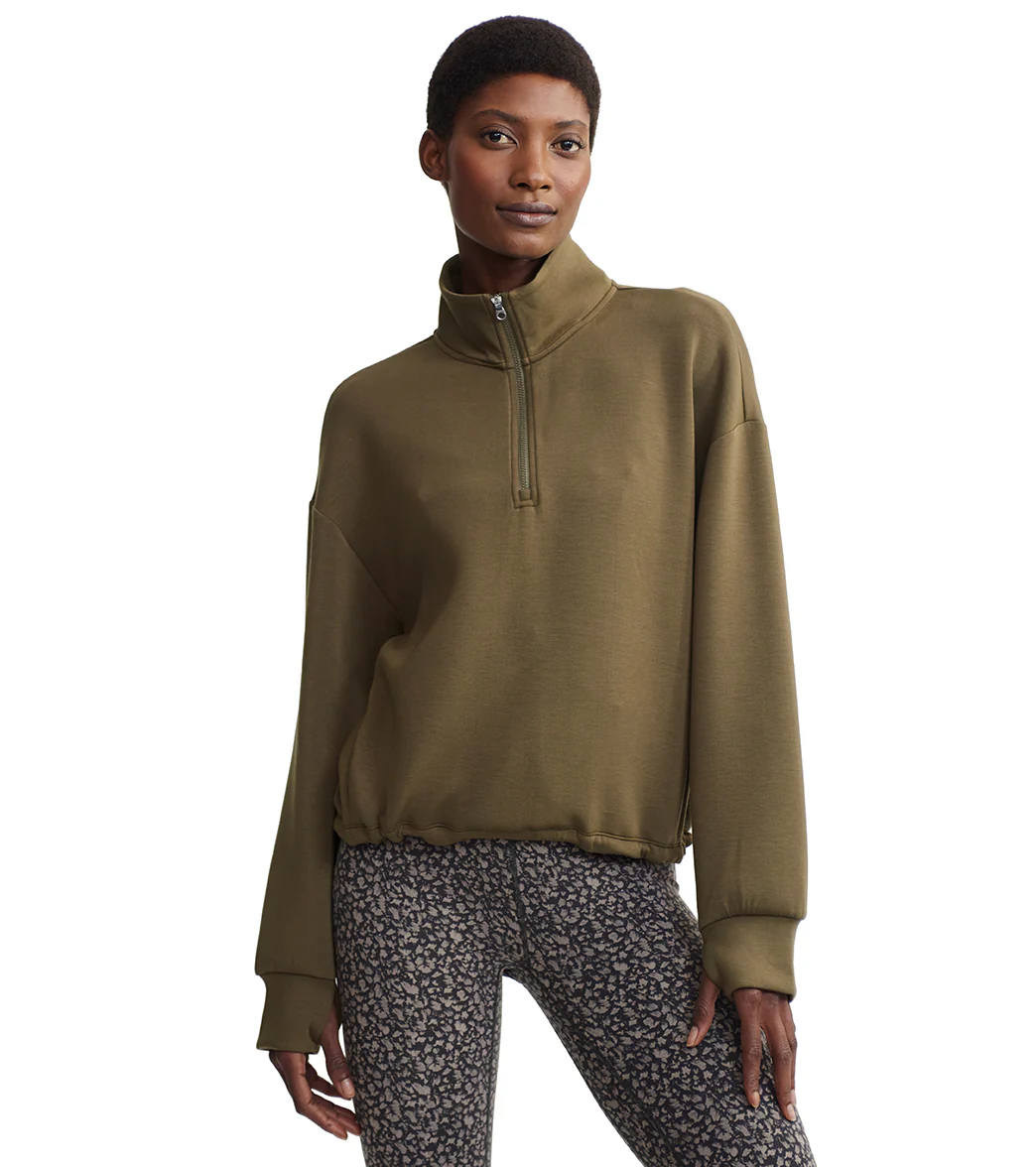 Varley Sian Cropped Half Zip Midlayer Pullover - Image 9